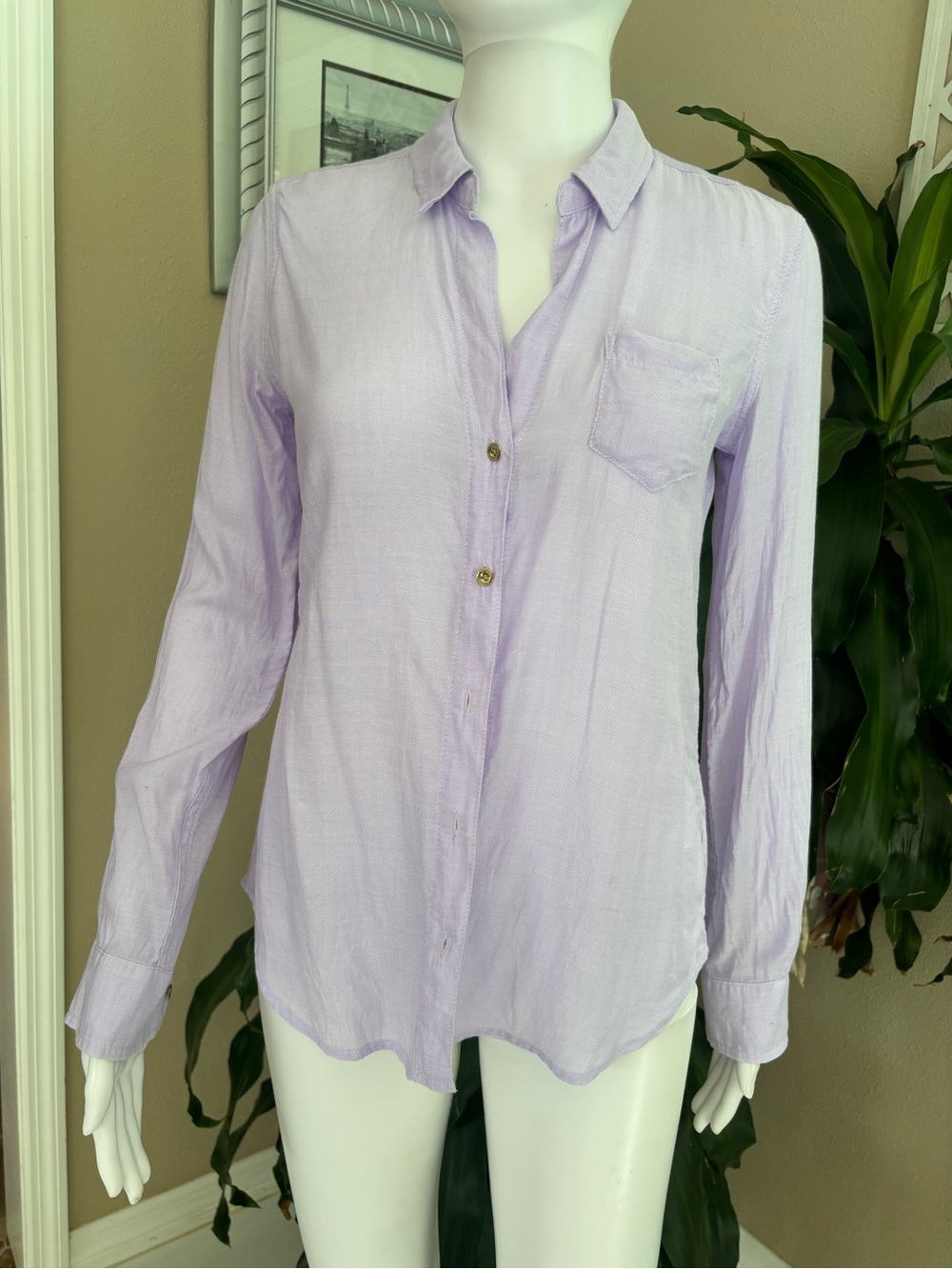 Lilly Pulitzer Lavender Button-Down Shirt